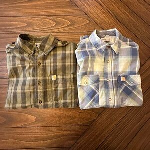 TWO medium CARHARTT Button Downs